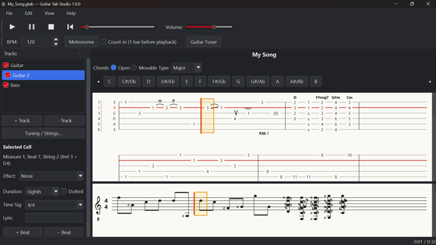 Guitar Tab Studio screenshot